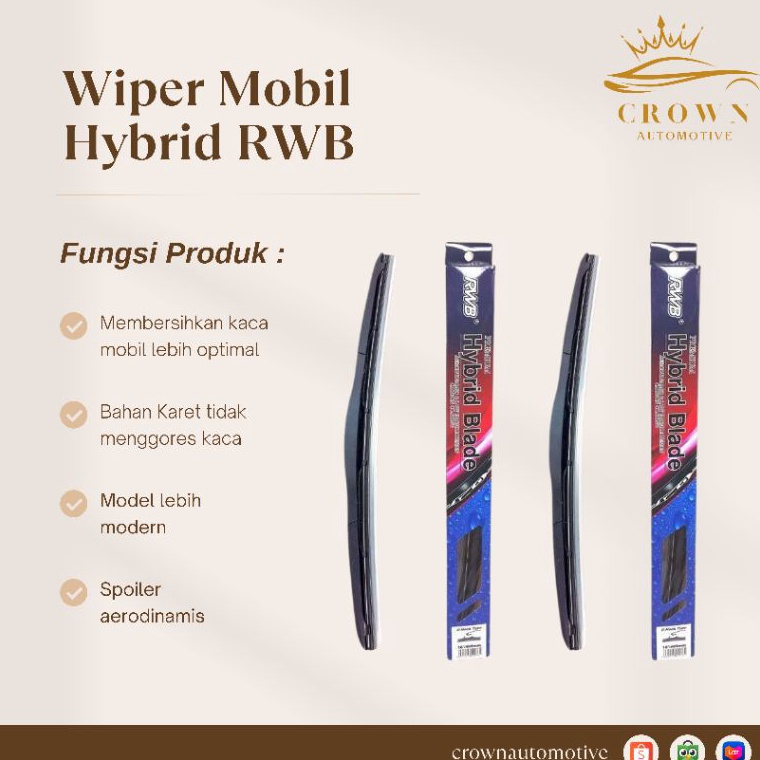 KODE T79R Wiper Mobil RWB Hybrid  Wiper Hybrid RWB  Wiper RWB Universal