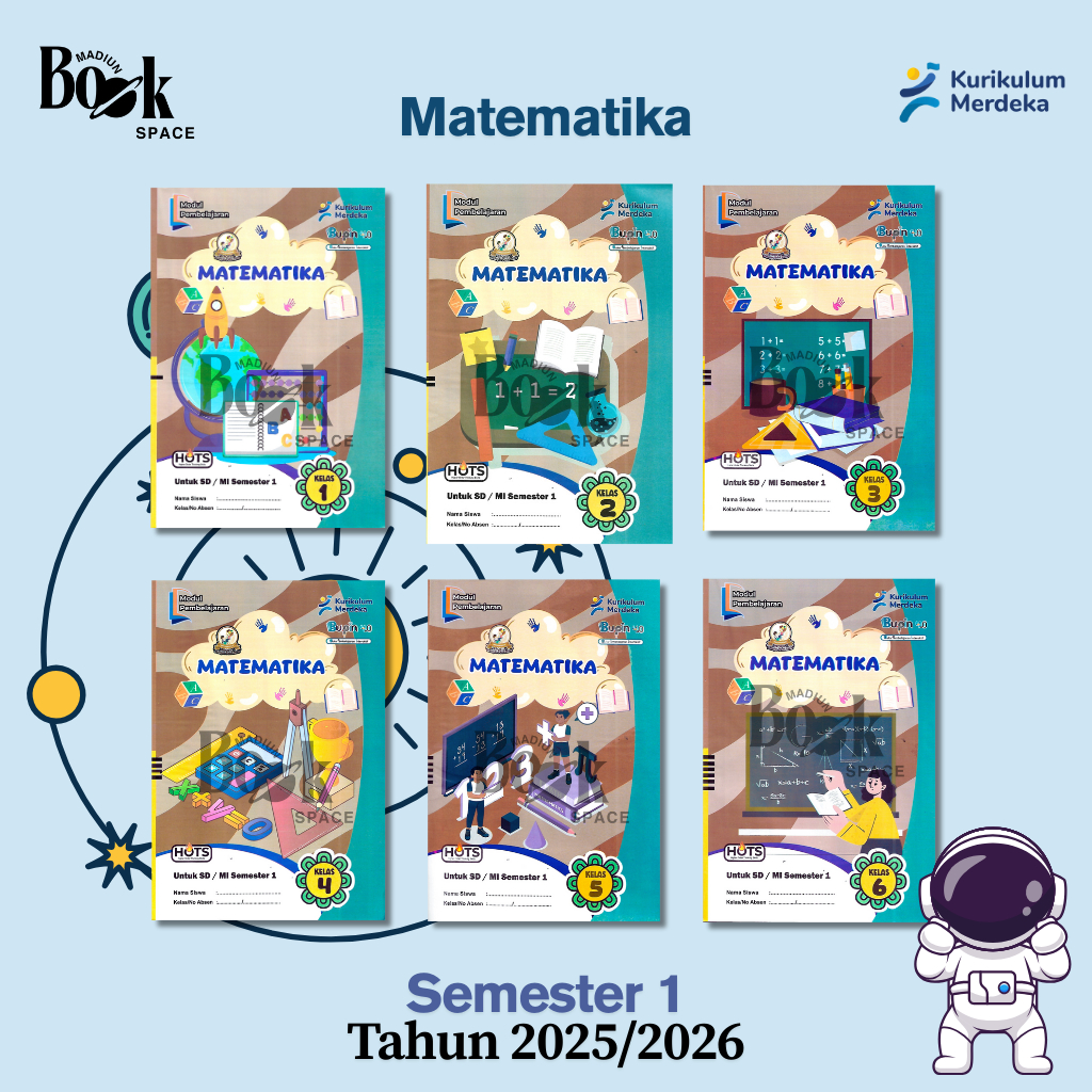Buku Lks Matematika Bupin. Kelas 1 2 3 4 5 6 SD Kurikulum Merdeka Semester 1 25-26 Terbaru
