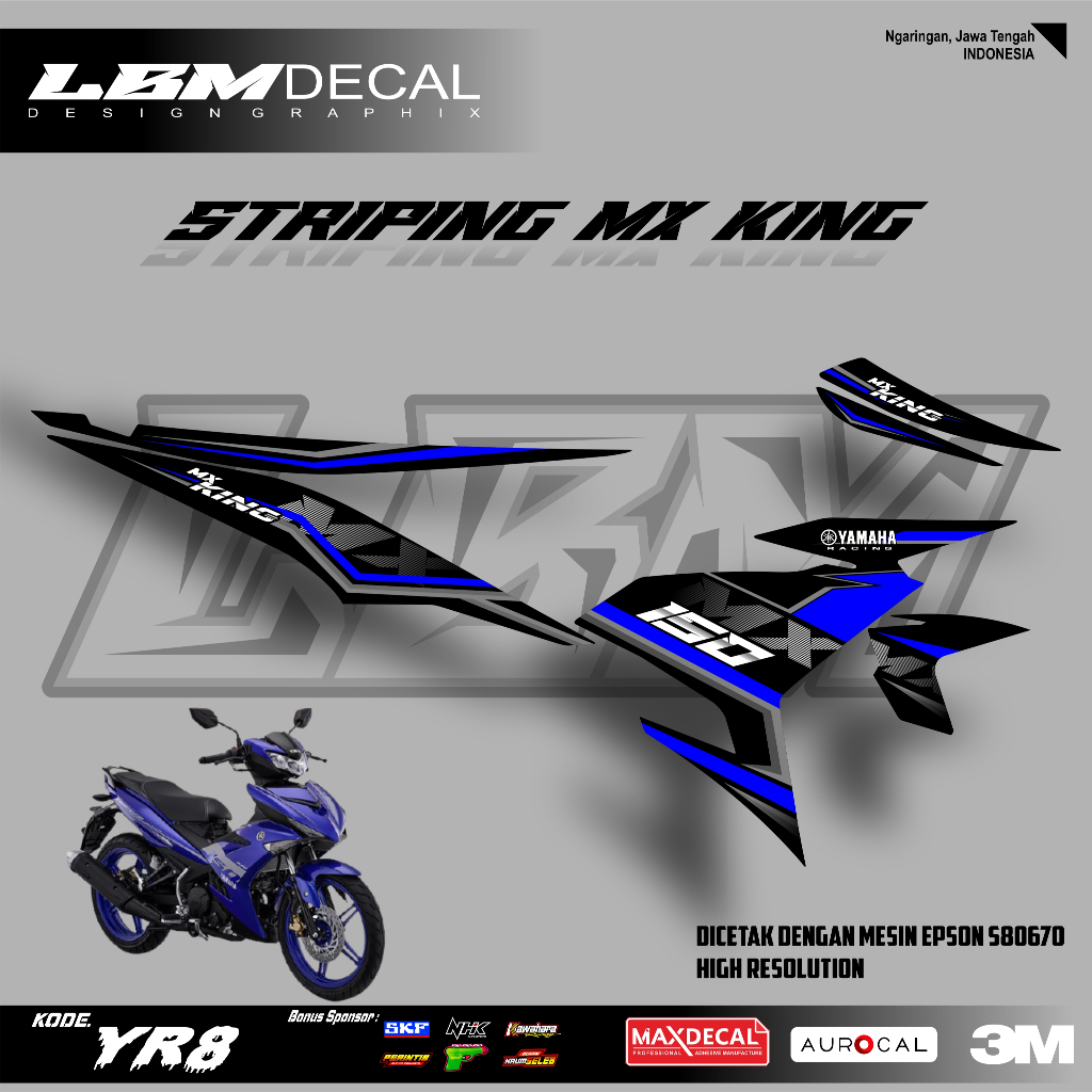 STRIPING VARIASI LIST VARIASI  MX KING / STICKER LIST VARIASI MOTOR YAMAHA MX KING