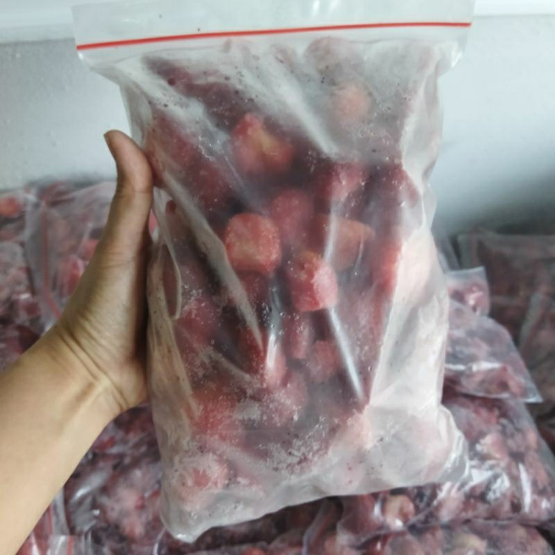 

Paket hemat 5kg strawberry frozen kualitas premium