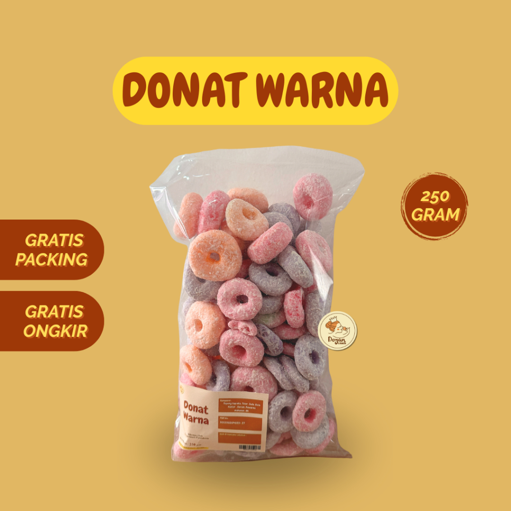 

DONAT WARNA/GABUS DONAT 250GR