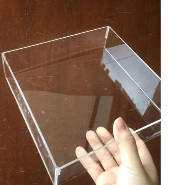 KOTAK AKRILIK TANPA TUTUP 20x20x5 - AKRILIK WADAH SERBAGUNA