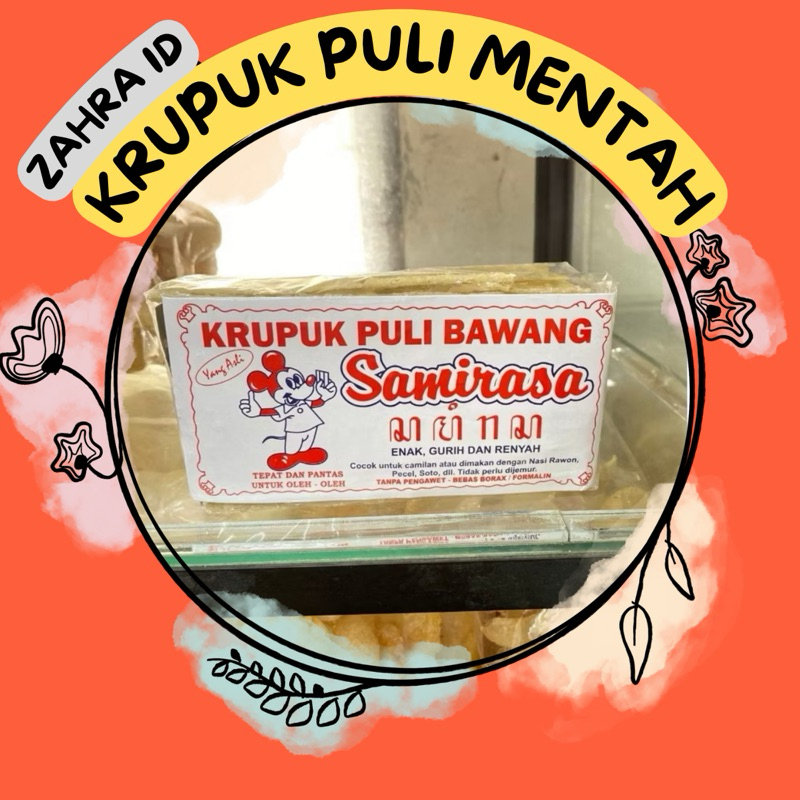 

200GR KERUPUK PULI BAWANG MENTAH OLEH-OLEH KHAS TULUNGAGUNG ENAK LANGSUNG GORENG TANPA JEMUR