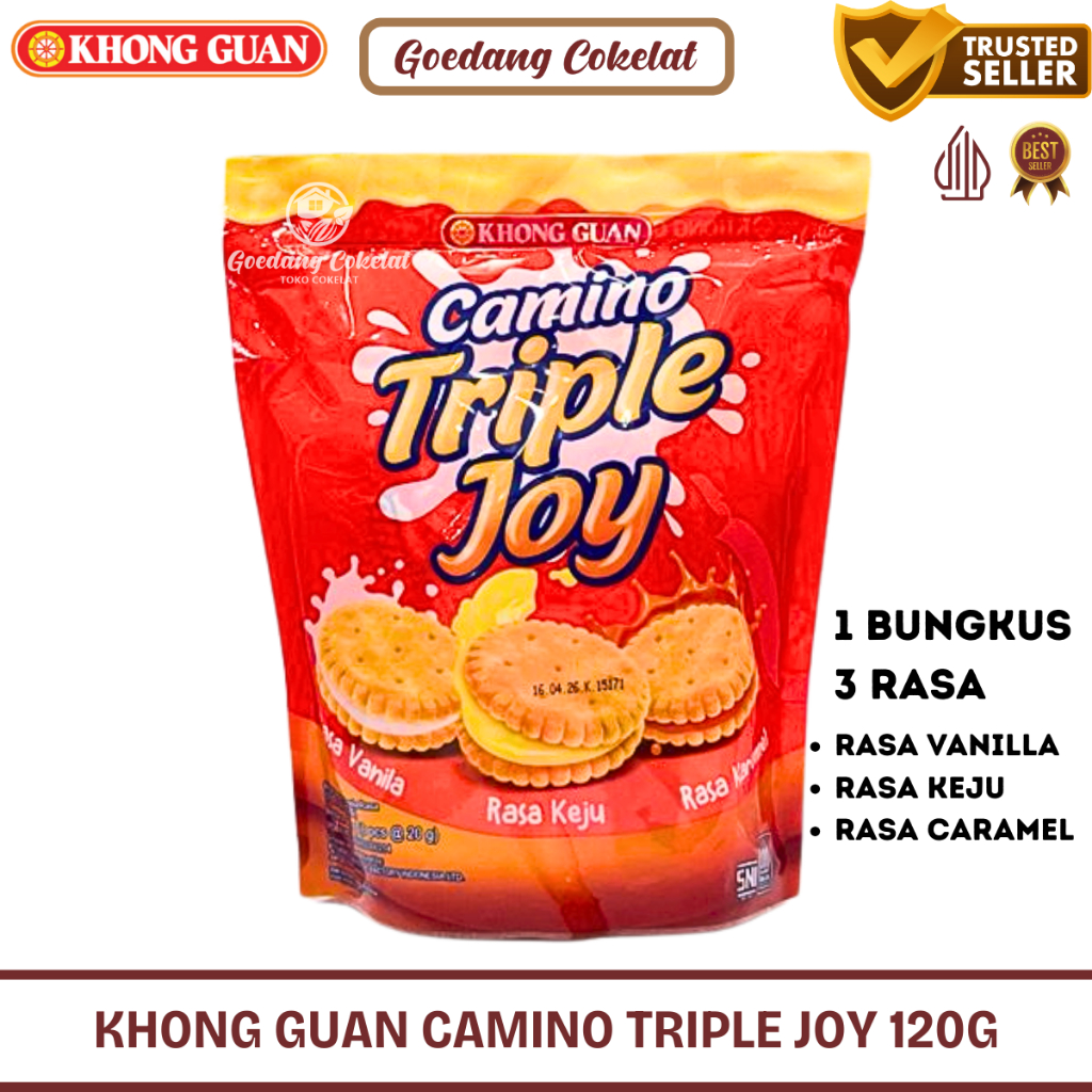 

Khong Guan Camino Triple Joy Cookies 120gr