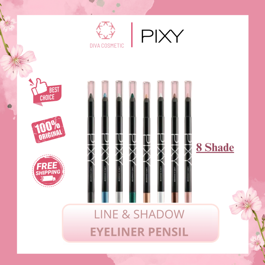 PIXY Line & Shadow Eyeliner Pensil - Terdiri 8 Warna