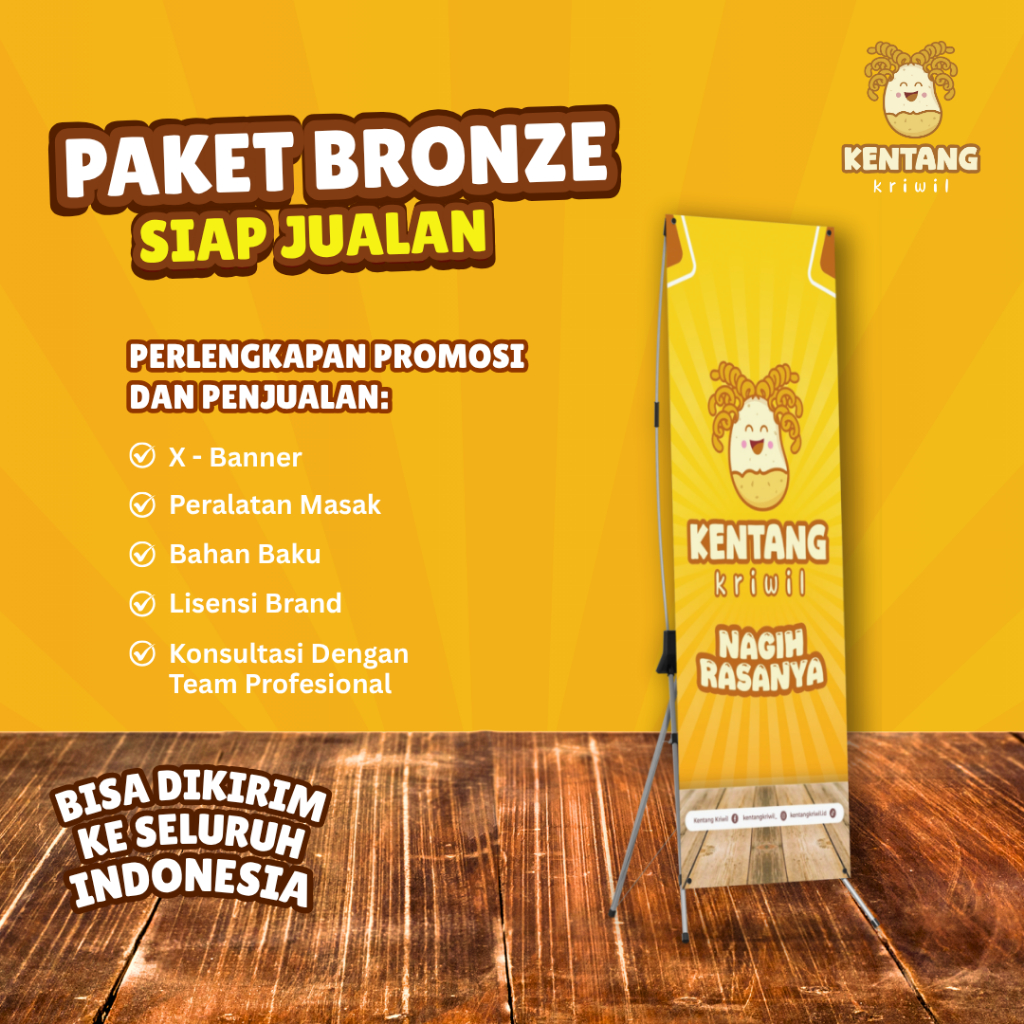 

Paket Bronze Usaha Kemitraan Kentang Kriwil Siap Bisnis Jualan
