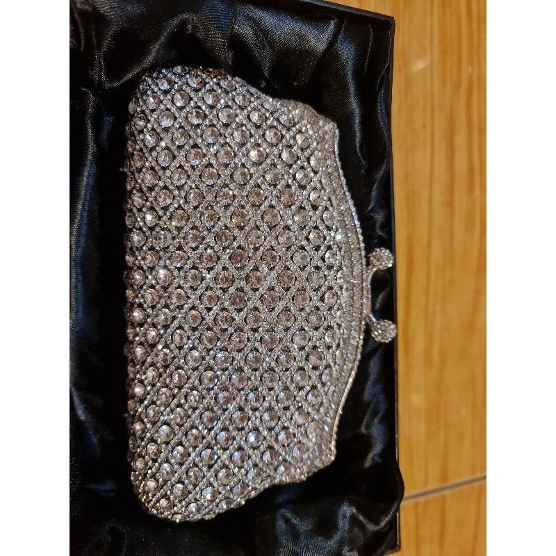 Tas pesta Swarovsky Silver