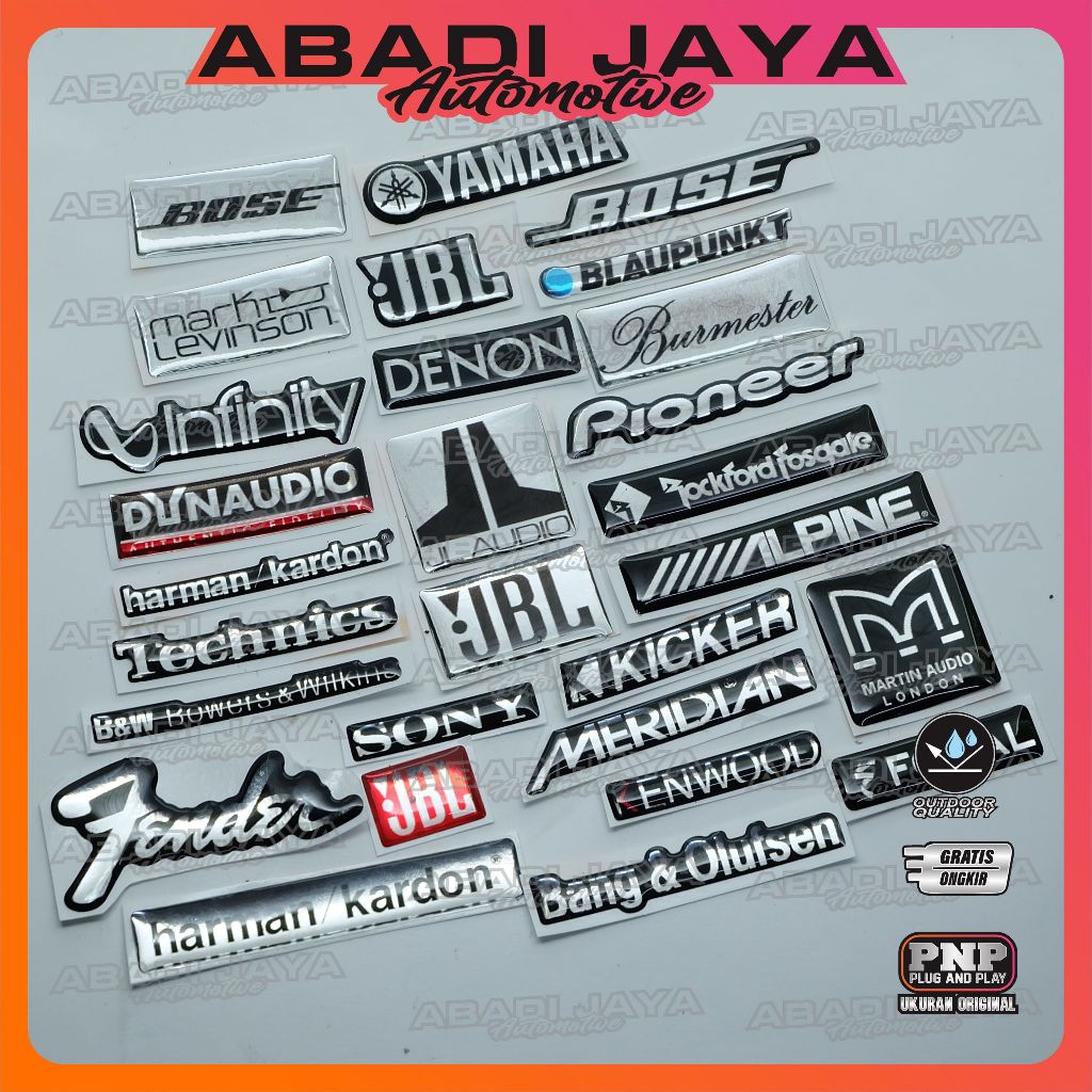 Emblem Logo Audio Mobil / Emblem Speaker Mobil / Emblem Tape Mobil / Emblem Speaker
