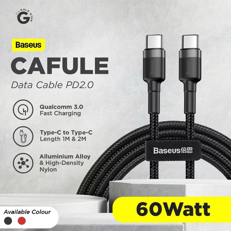 Kabel data Type-c to Type-c BASEUS cafule/pudding series