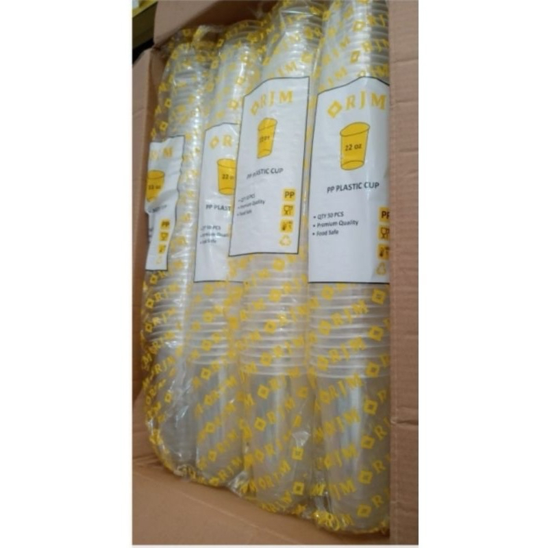 Cup 22 oz 18 RJM 8gram 1 dus 1000pcs Cup es teh jumbo 22oz 8gram