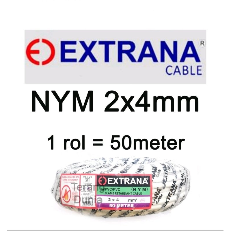 Kabel 2x4mm Kabel NYM 2x4mm Kabel Tunggal 2x4mm Kabel Extrana 2x4mm Kabel NYM 2x4mm Extrana Kabel Ex