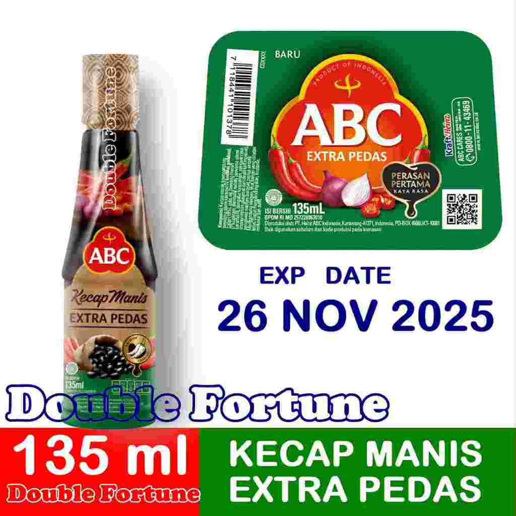 

ABC KECAP MANIS EXTRA PEDAS BOTOL 135ml SAUS KECAP BUMBU MASAK