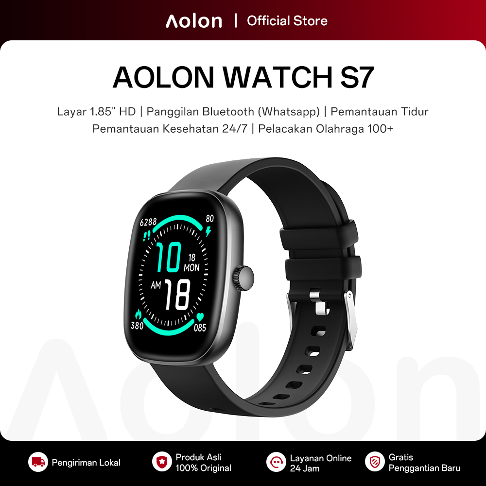 Aolon x Huafit S7 Smartwatch 1,85 inci Panggilan Bluetooth Pelacakan Olahraga Pemantauan Kesehatan