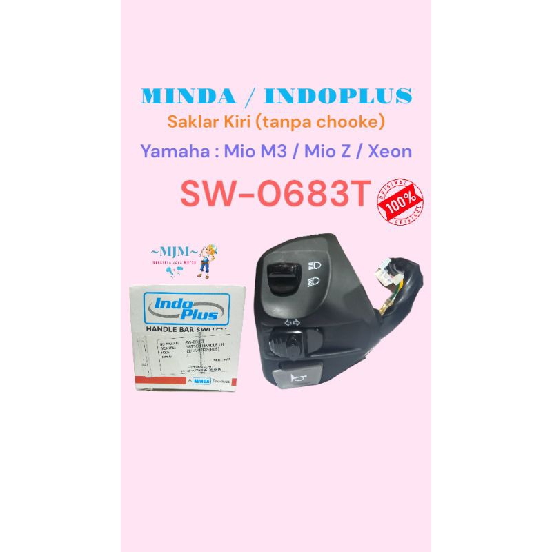 1 PCS MINDA INDOPLUS  SW-0683T SAKLAR KIRI YAMAHA MIO M3 MIO Z XEON SAKLAR KIRI SEN KLAKSON LAMPU MO