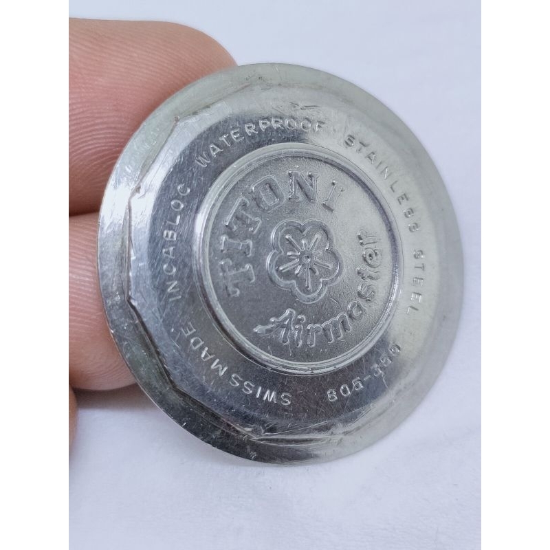 Titoni Airmaster swiss watch vintage original backcase case back tutup mesin jam tangan antik part a