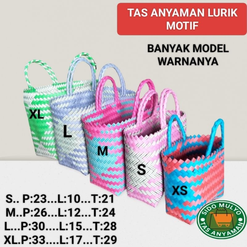 Tas Anyaman Lurik Ngawi/Tas Belanja/Tas sembako/Tas Lurik