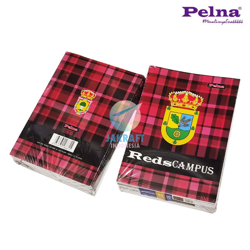 

(10 Pcs) GROSIR Buku Tulis Panjang PELNA Reds Campus B5 isi 36 / 50 Lembar Mirip Big Boss & AA Maxy Maxi Boxy | PACK