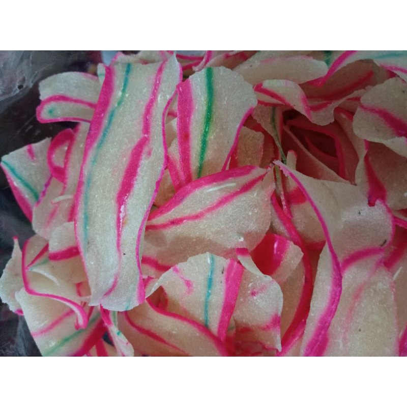 

KERUPUK POLET SINGKONG PINK-250 GRAM