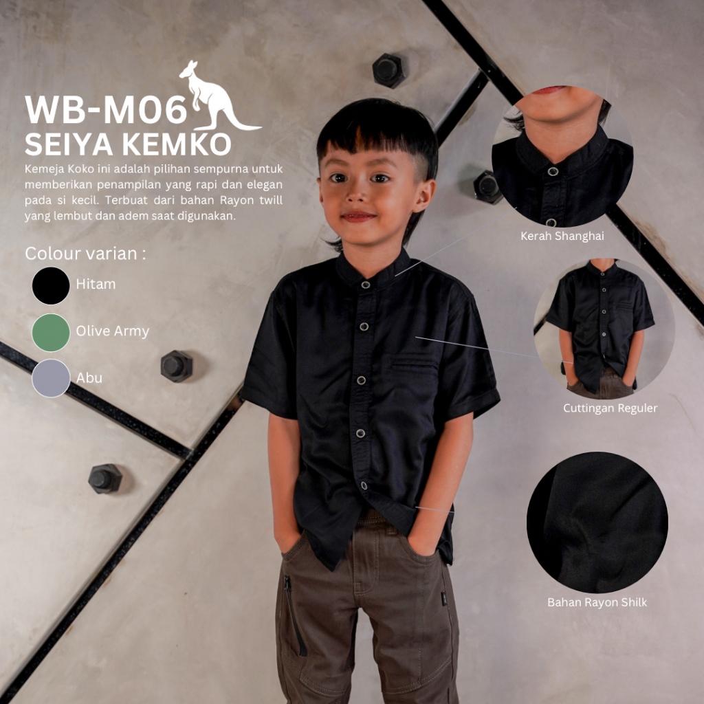 Wellboy Baju Koko Kemko Anak Laki Laki