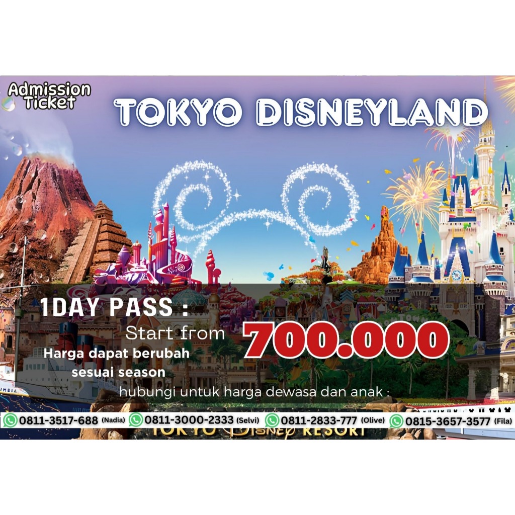 TIKET TOKYO DISNEYLAND 