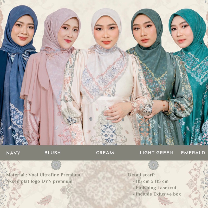 DYN SIGNATURE | TOPKAPI SCARF EXCLUSIVE | HIJAB SAJA | SCARF SEGIEMPAT MOTIF | FASHION MUSLIM