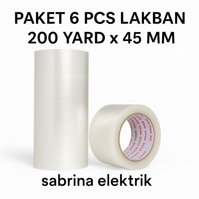 

Lakban 200 yard Harga Grosir Promo Paket 6 Pcs