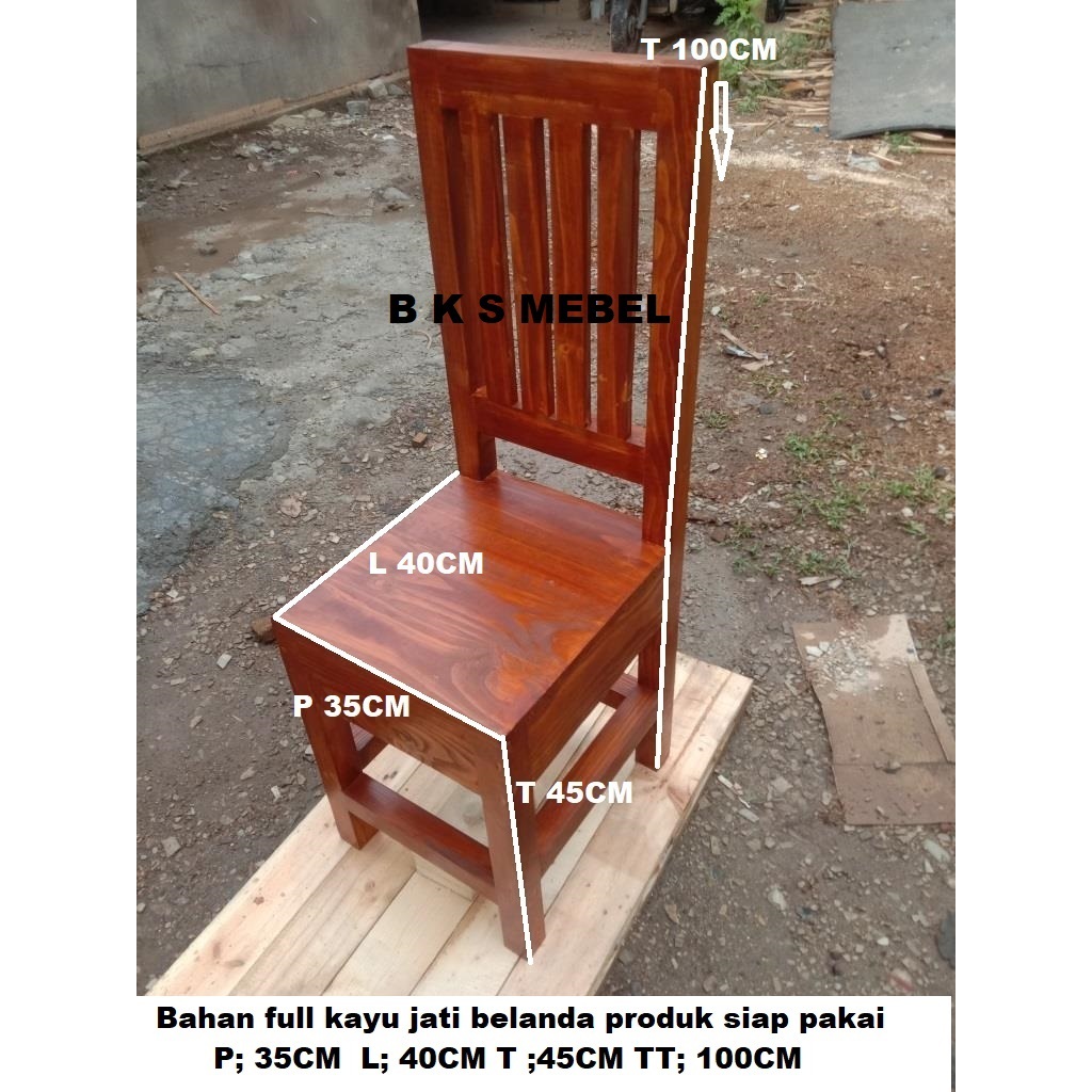 TERMURAH Kursi Makan  Senderan Kursi Sultan Bahan Full Kayu jati Belanda siap Pakai Kokoh Dan Tahan 