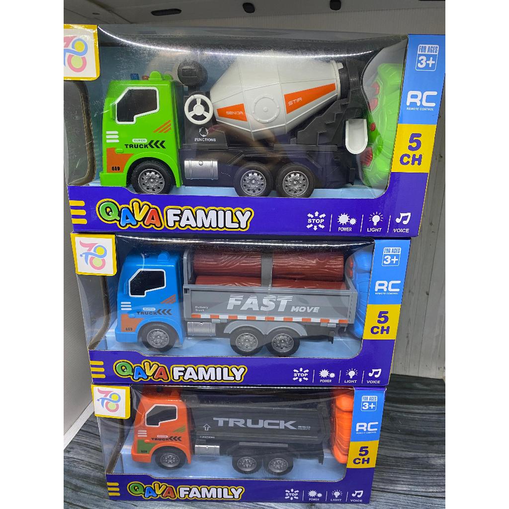 MAINAN RC KONSTRUKSI SUPER TRUCK DUMP, KAYU , MOLEN RODA 6 RC CAVAFAMILY RF210