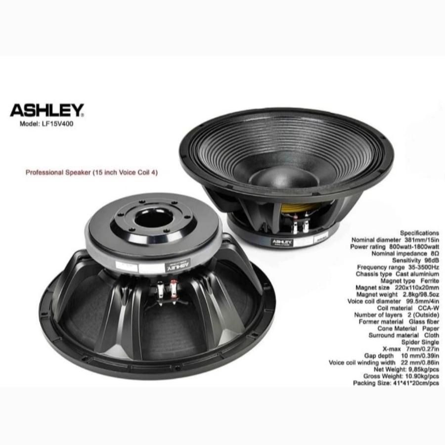 Component Speaker Ashley 15v400 / Speaker Ashley 15 Inch Komponen Speaker
