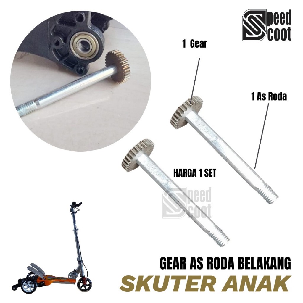 As Gear Roda Belakang Skuter Anak Otoped Pedal Injak Roda 3 RMB Exotic Vita