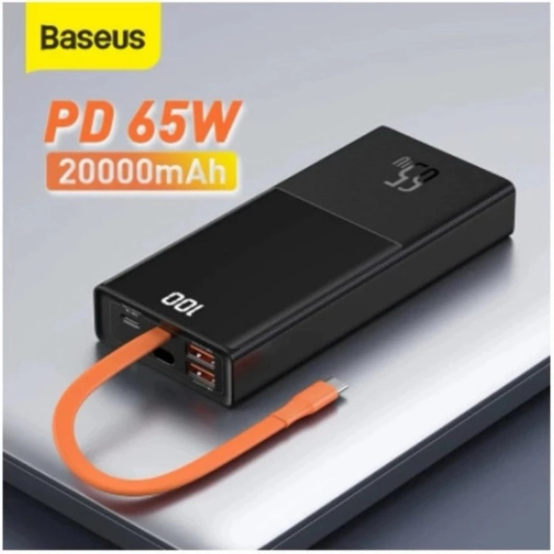 BASEUS 65W POWERBANK 20000mAh TYPE C SUPER FAST CHARGE TURBO