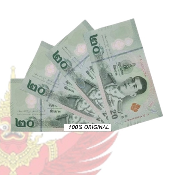 koleksi Thailand 20 Bath Terbaru Pecahan 20 Bath Polymer Original 100%