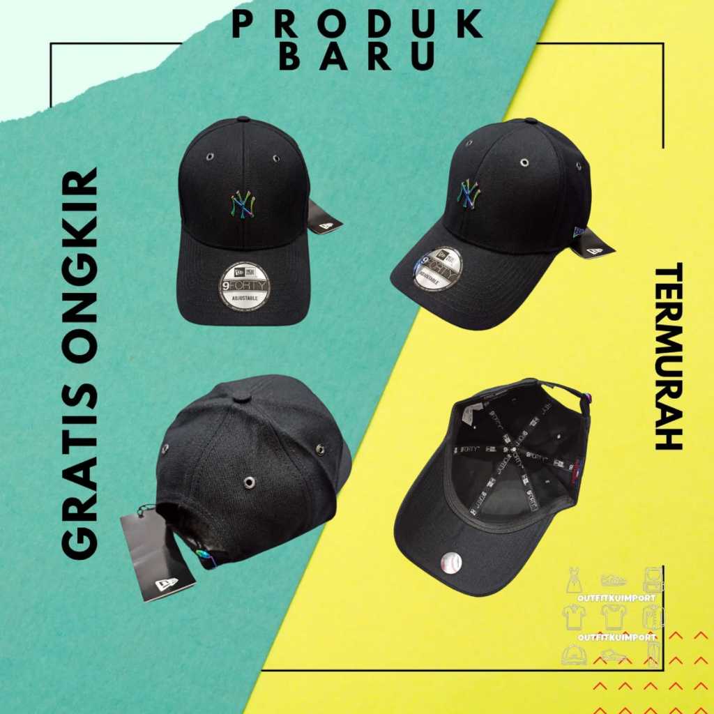 G-011 Topi NY Black Logo Small Rainbow Iron