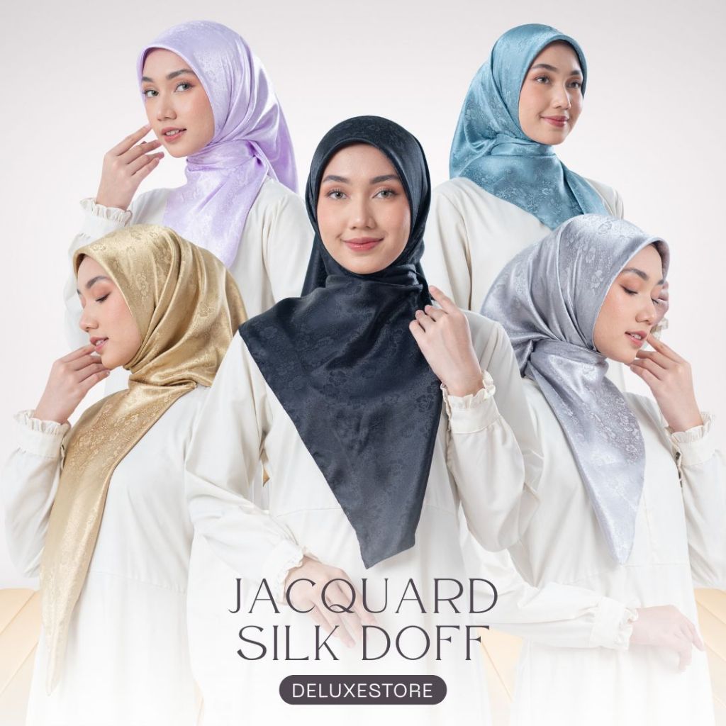 HIJAB JACQUARD , HIJAB SEGIEMPAT JACQUARD UKURAN 120cm X 120cm , HIJAB PESTA , HIJAB MEWAH , HIJAB K