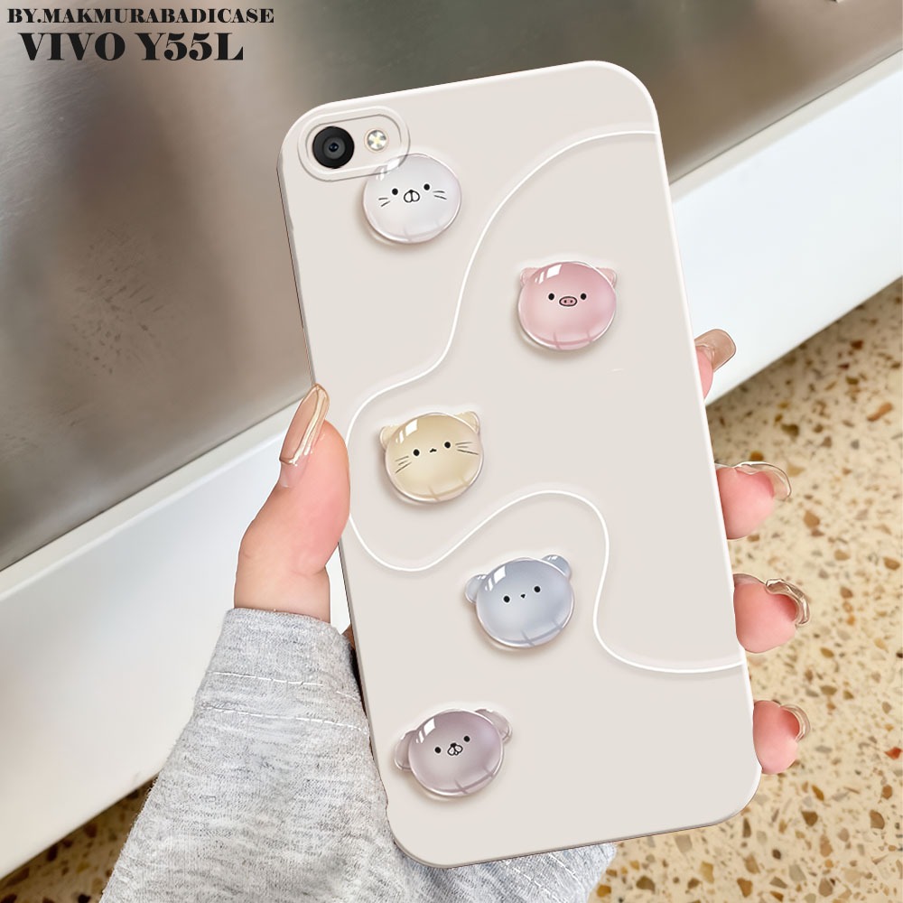 Case HP  Vivo Y55 - Y55S - Y55L - Softcase Silikon TPU - Lentur - Casing HP Motif Aesthetic Lucu