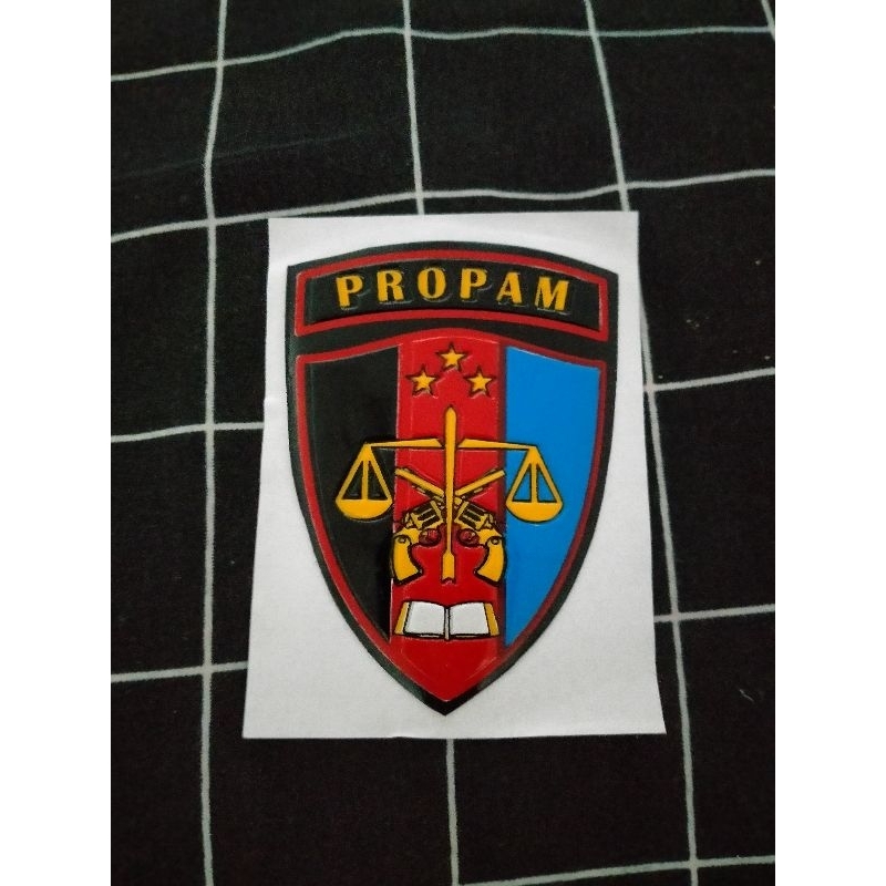 stiker Embos Propam berkualitas stiker mobil dan motor