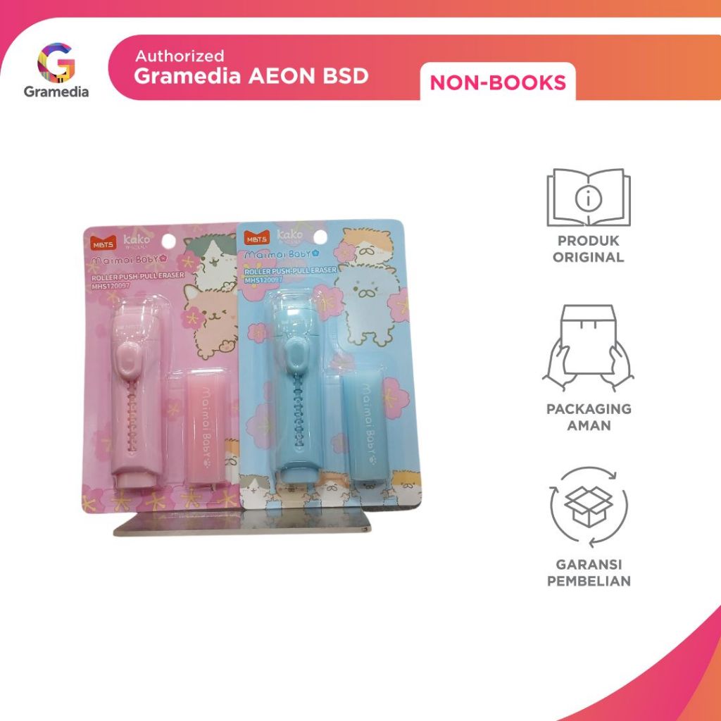 

GRAMEDIA BSD CITY - KAKO MAIMAI BABY ROLLER PUSH ERASER