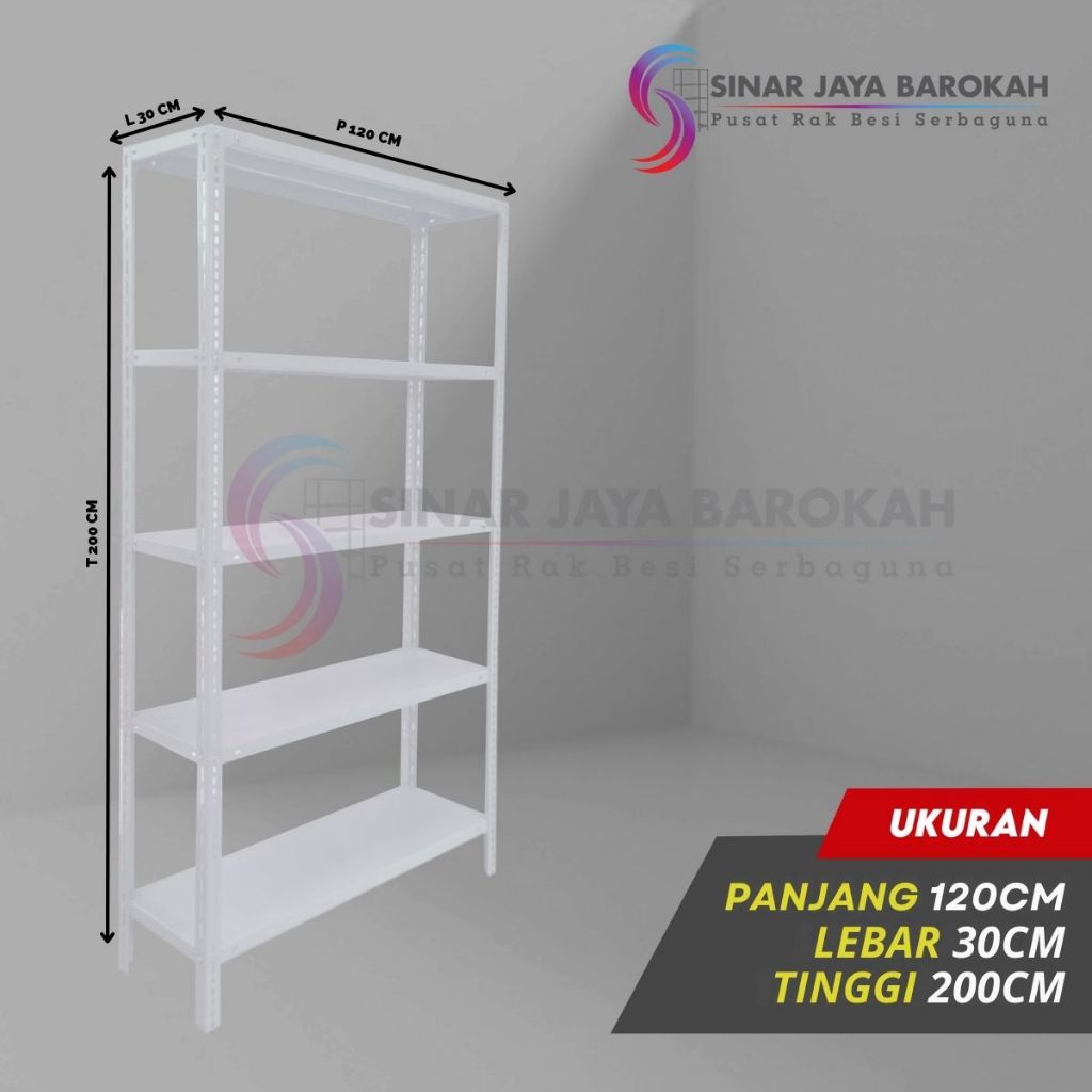 RAK BESI SIKU LUBANG UK L30XP120XT200 CM