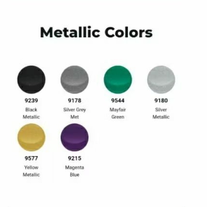 Pilox Diton premium warna metalic,black met,silver grey met,Mayfair green, silver met,yellow met,mag