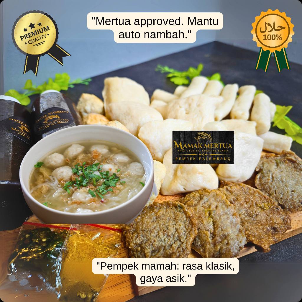 

Best deal Pempek mamak mertua | Paket Didoain mertua komplit 55 Item mix besar kecil + Cuko 500 ml
