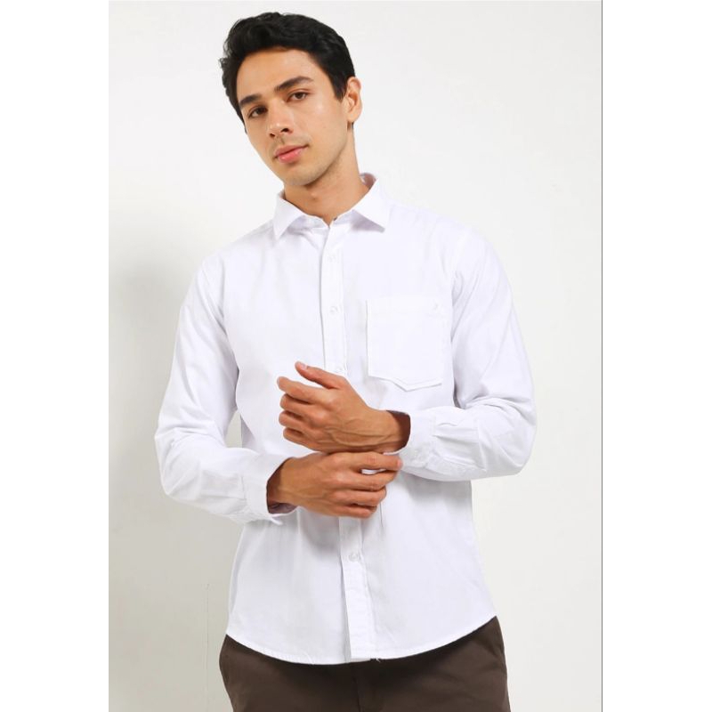 Kemeja Putih Pria Lois Jeans - KLL361
