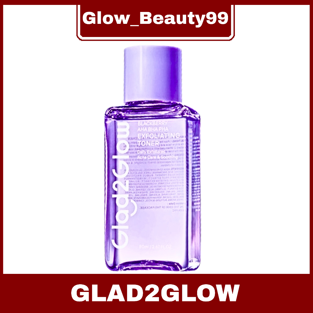 GLAD2GLOW TONER BLACKBERRY EXFOLIATING TONER - TONER BLACKBERRY GLAD2GLOW 80 ML