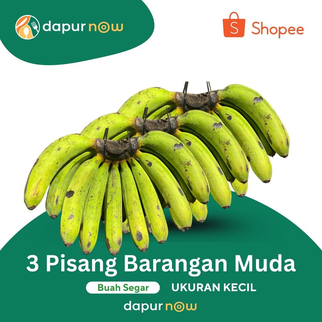 

PISANG BARANGAN MUDA UKURAN KECIL 3 SISIR - BUAH SEGAR DAPURNOW