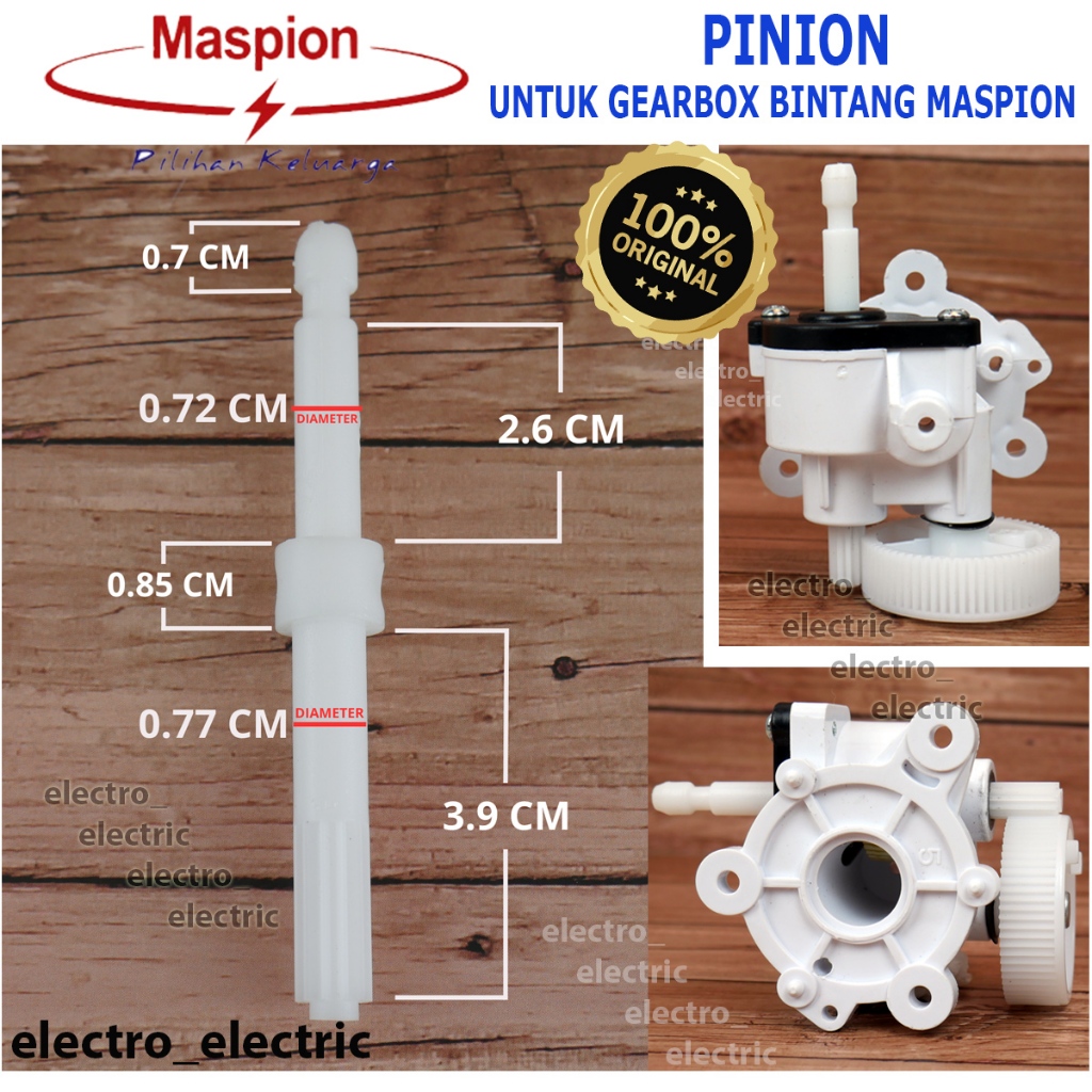 Pen Stop Gearbox Bintang Kipas Angin Maspion - Pinion Gearbox Bintang Kipas Maspion - Tarikan Gearbo