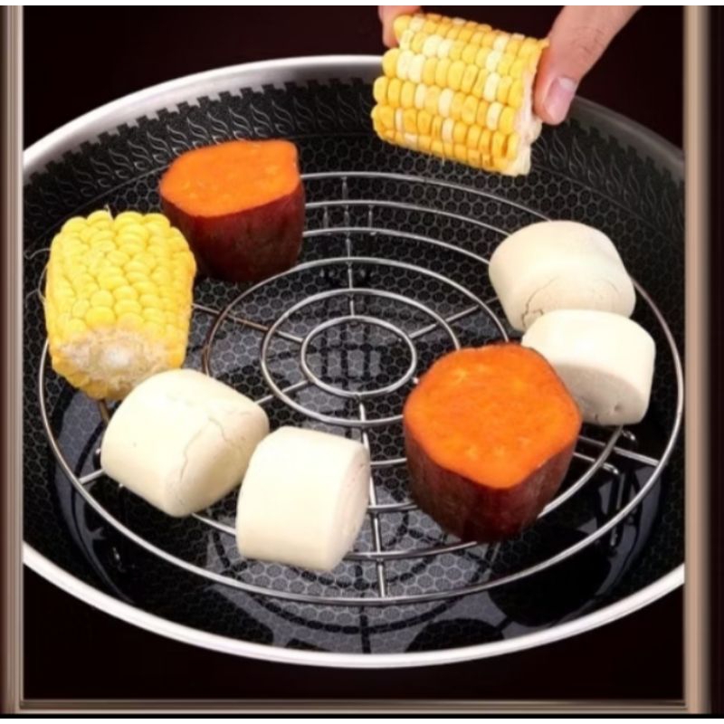 Tatakan Panci Kukusan Stainless Steel / Tatakan Wajan Kukusan / Tatakan Makanan
