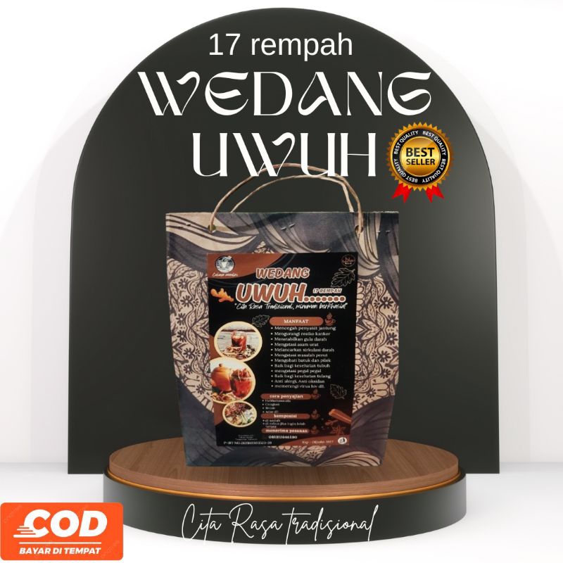 

Wedang uwuh komplit (17 Rempah + gulabatu) 1 pack isi 10 , minuman tradisional khas Yogyakarta