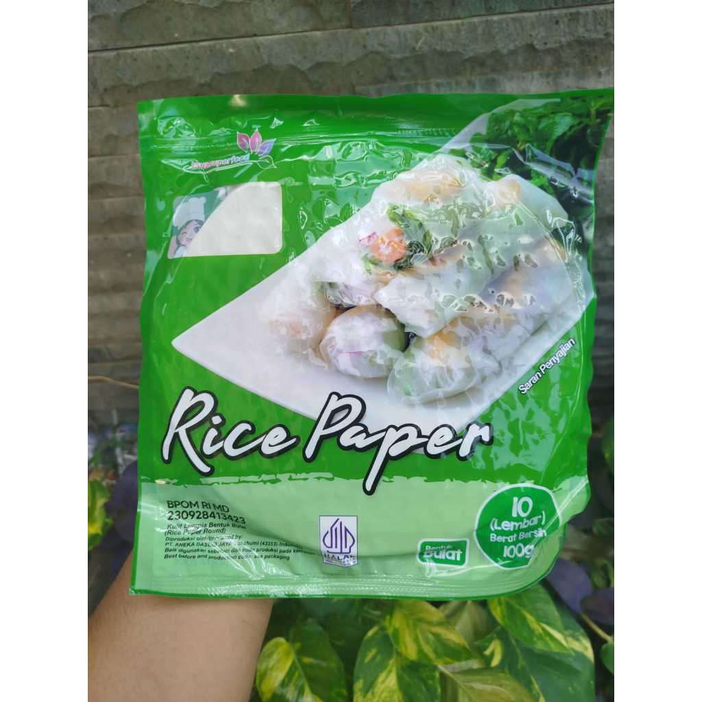 

Java Super Food Rice Paper Bulat (isi 10pcs) Kemasan 100gram I Kulit Lumpia Vietnam Rice Paper