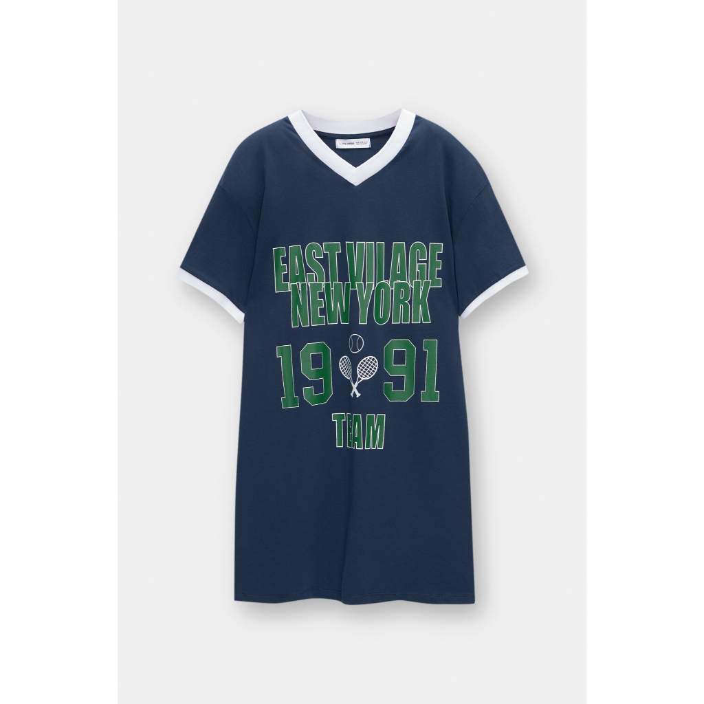 Pull&Bear East Village varsity T-shirt