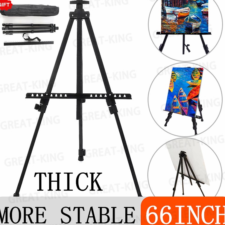 

KODE N73H Standing Easel Stand holder lukisan Holder Easel besi tripod holder Melukis standing frame stand foto bannerno white board
