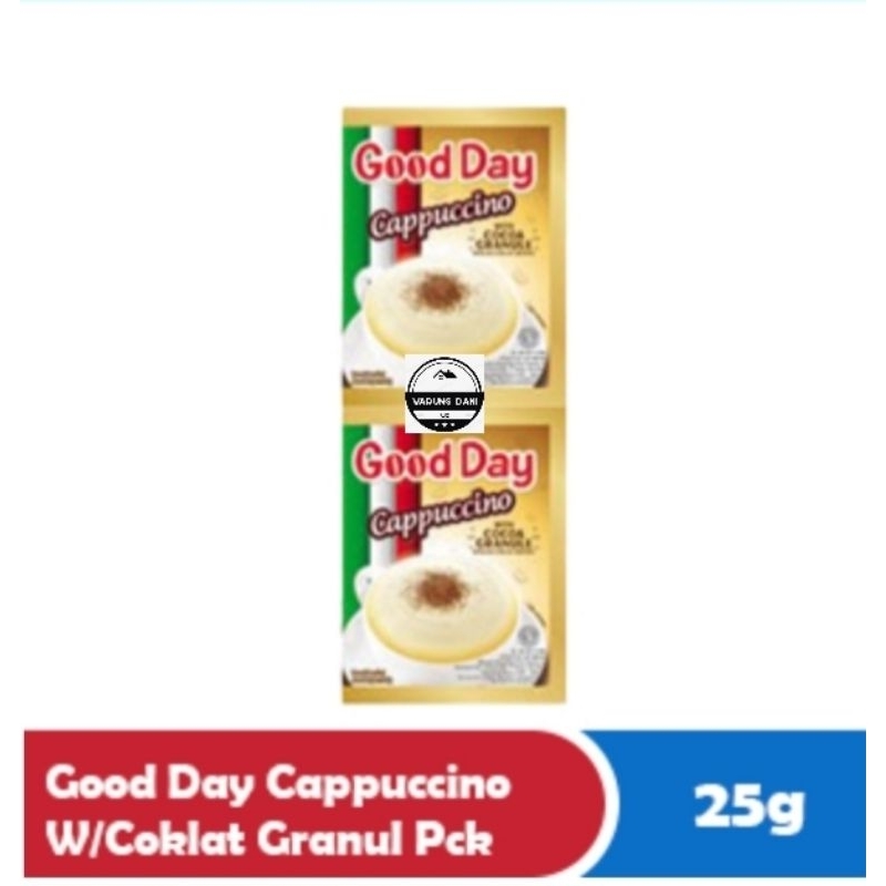 

Kopi Good Day Cappucino Coca Granule 25g Minuman Kopi Bubuk Instan | 1Sachet |1Rcg 10x25g